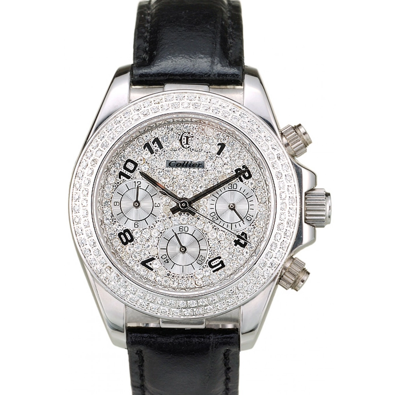 Lady Studded Bezel Stainless Crystal Steel Crystal Studded Rolex Daytona Case Dial 0611